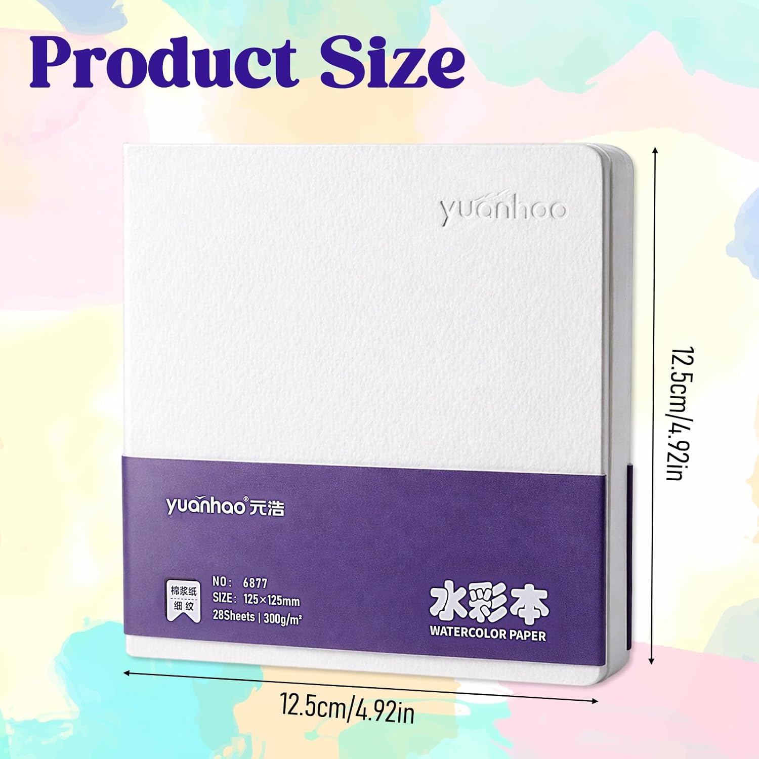 Acrylic Paint Sketch Book 4.92 X 4.92 Inch Watercolor Journal Sketchbook 28 Sheets Art Marker Journal Watercolor Sketch Book Water Color Paper Books for Acrylic Drawing Painting - Image 2