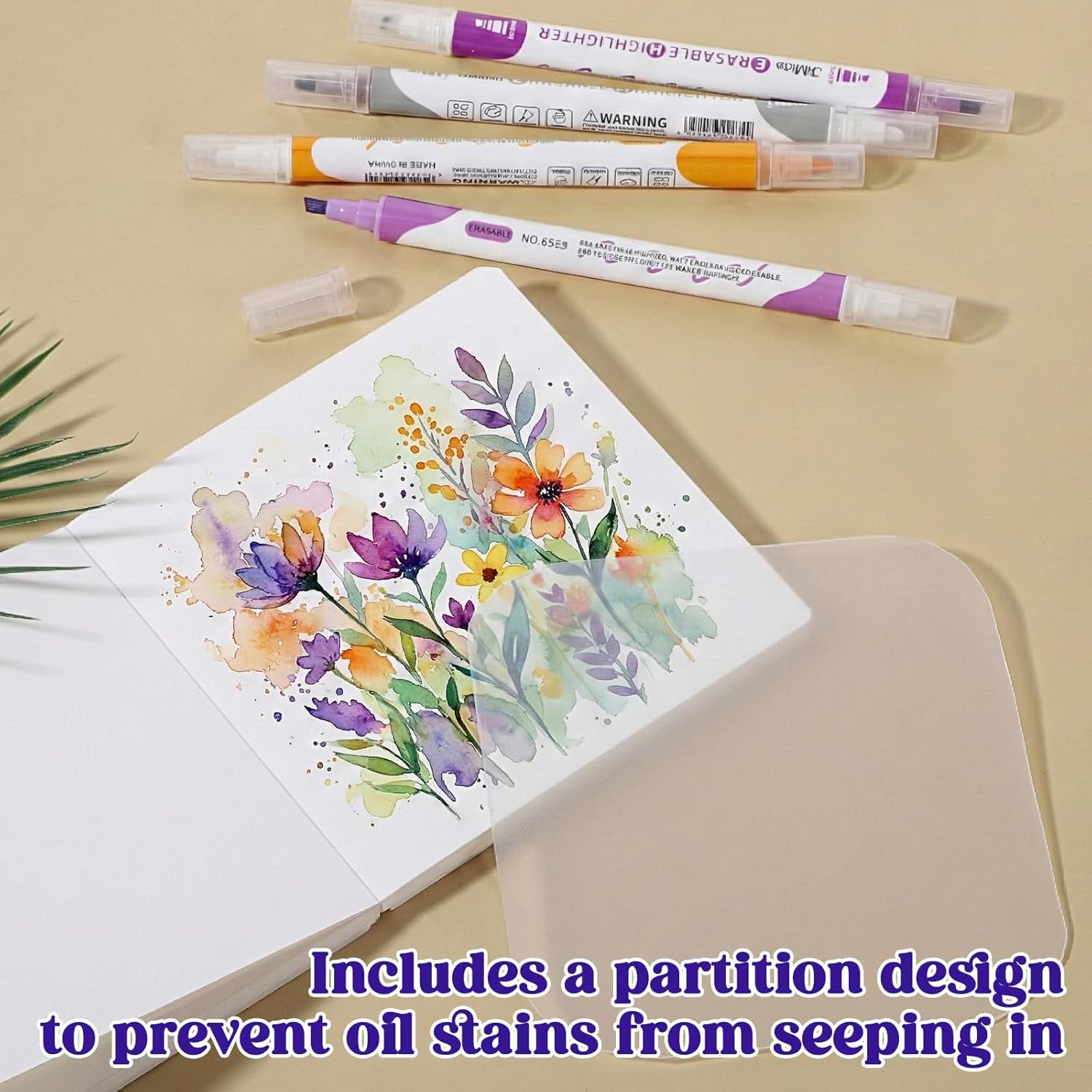 Acrylic Paint Sketch Book 4.92 X 4.92 Inch Watercolor Journal Sketchbook 28 Sheets Art Marker Journal Watercolor Sketch Book Water Color Paper Books for Acrylic Drawing Painting - Image 7