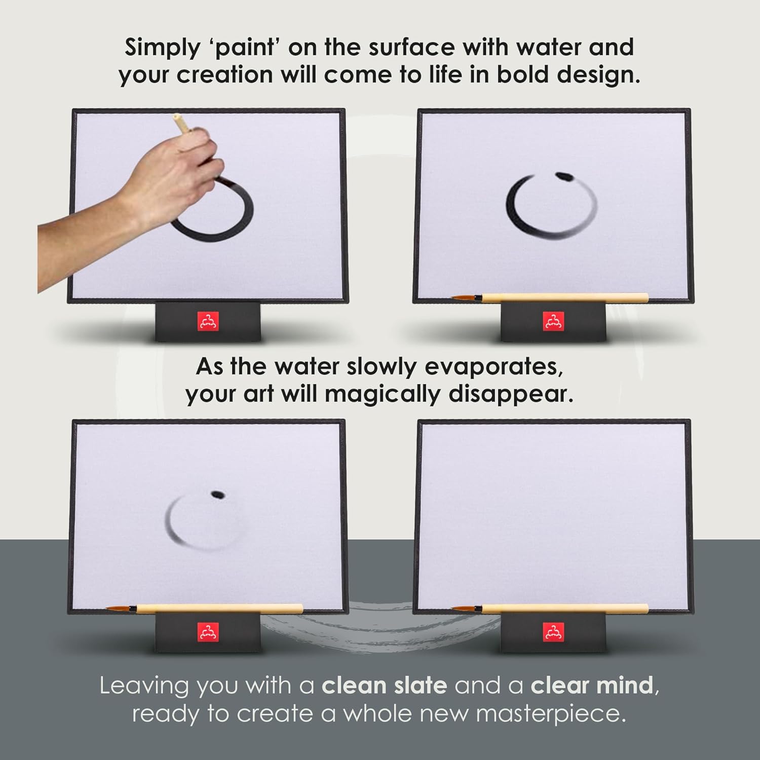 Buddha Board – The Original Water Painting Board for Mindfulness & Creativity – Unique Gift for Artists, Adults & Kids – Mess-Free Zen Art Supplies - Image 8