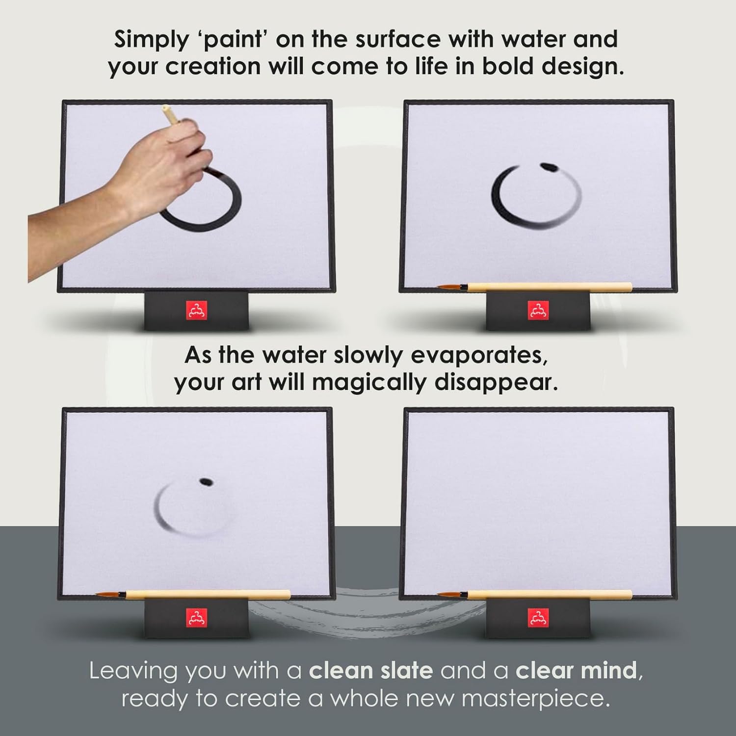 Buddha Board – The Original Water Painting Board for Mindfulness & Creativity – Unique Gift for Artists, Adults & Kids – Mess-Free Zen Art Supplies - Image 5