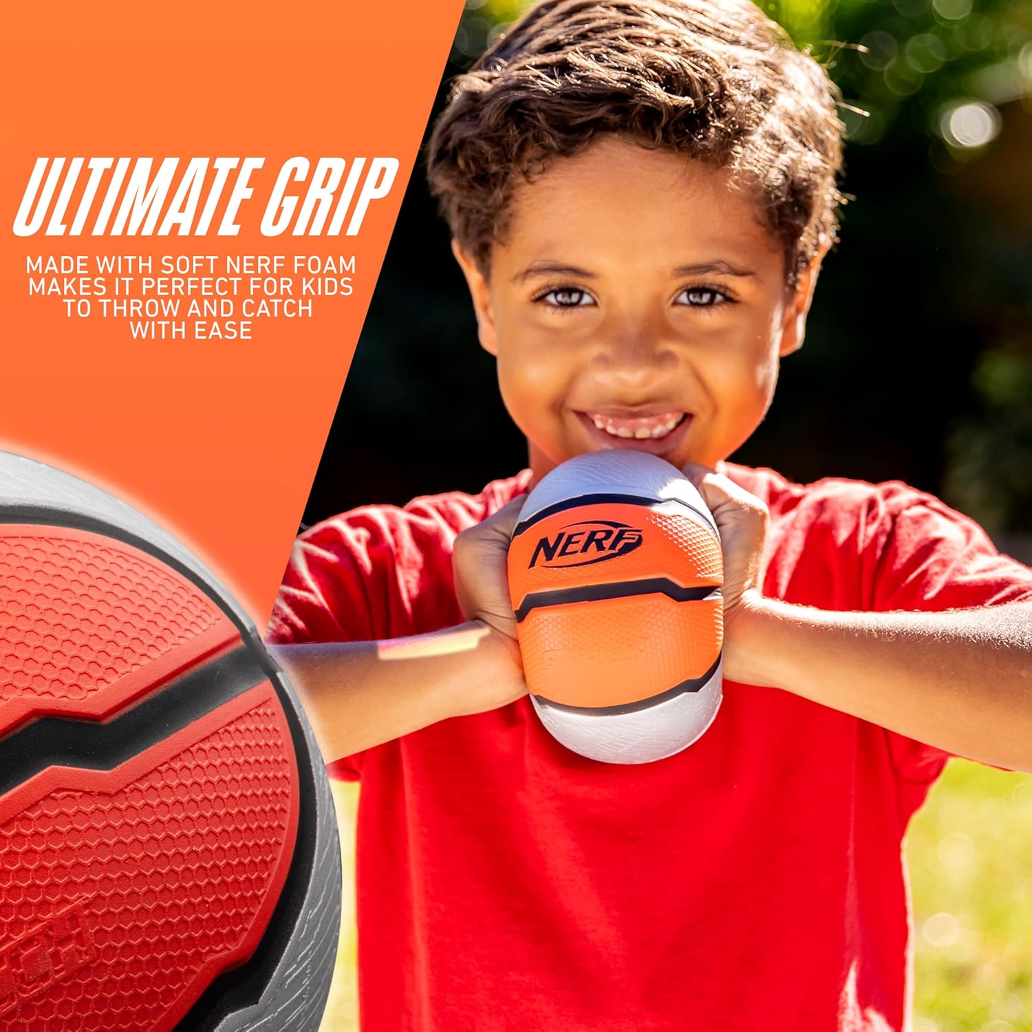 Nerf Mini Foam Sports Ball Set - Foam Football, Soccer Ball + Basketball Soft Sports Toy for Kids - Image 3