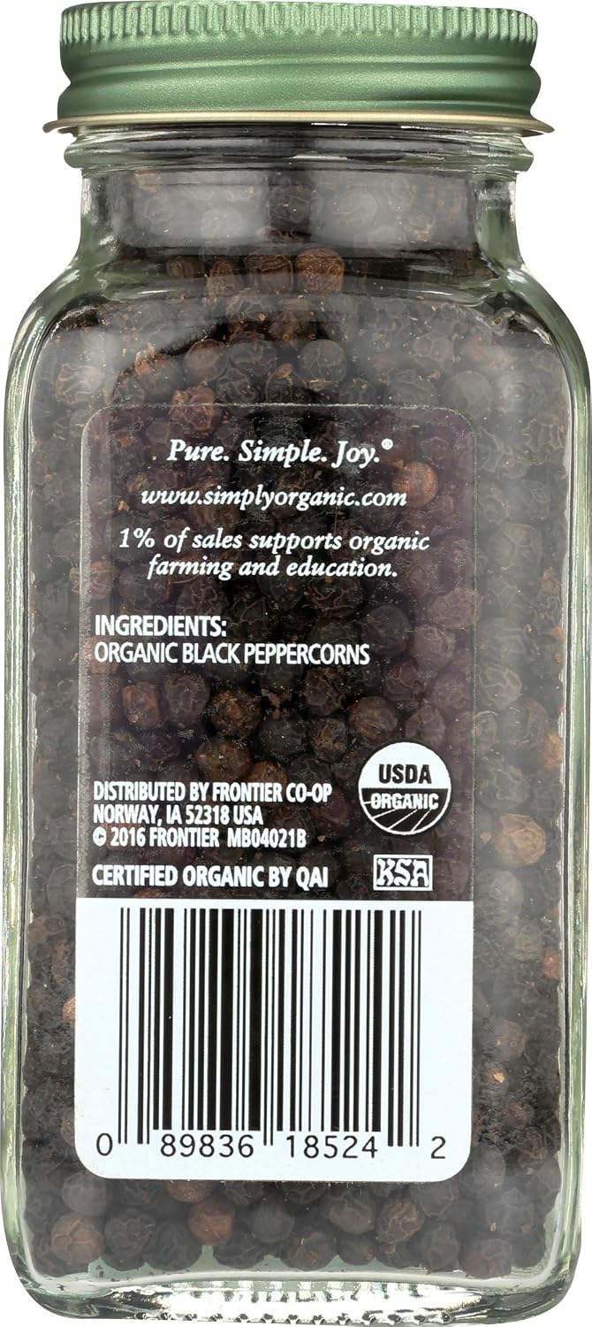 Simply Organic Whole Black Peppercorns, 2.65 Oz - Image 5